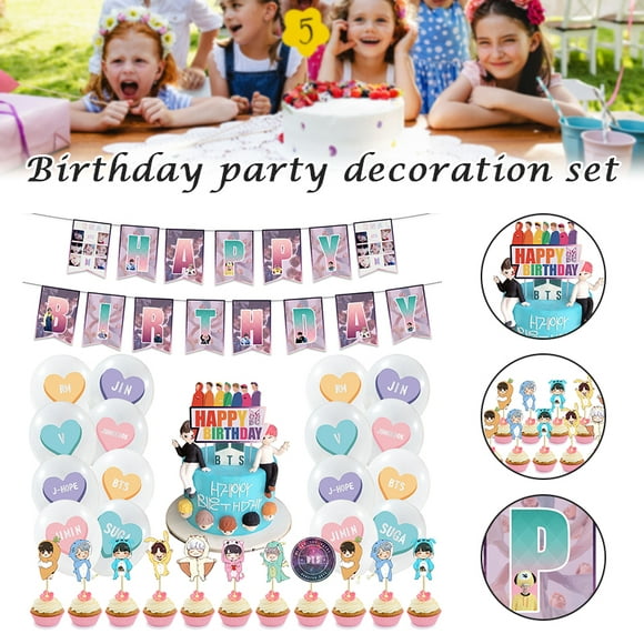 Details about   BTS Happy Birthday Backdrop Bangtan Boys Poster BTS Birthday Party Supplies